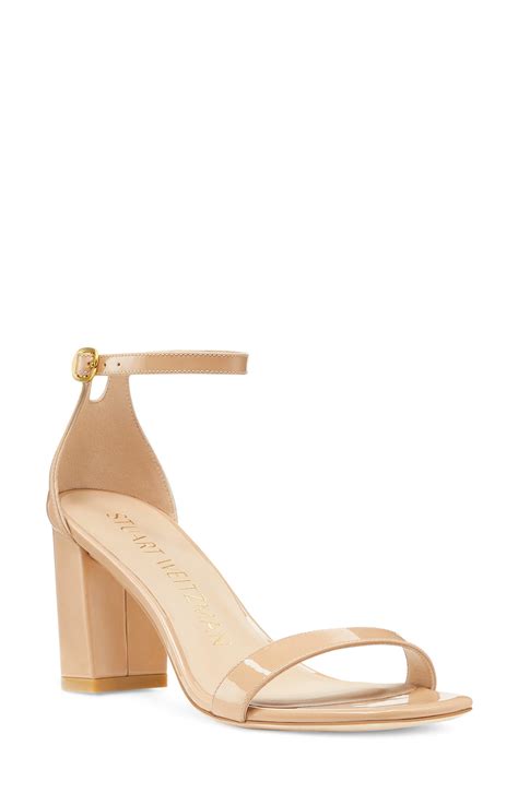 stuart weitzman nude block heel|stuart weitzman block heels women.